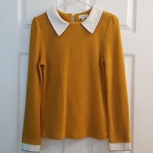 Modcloth mustard collar sweater